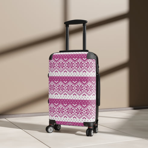 Fair Isle Knitting Cabin Suitcase